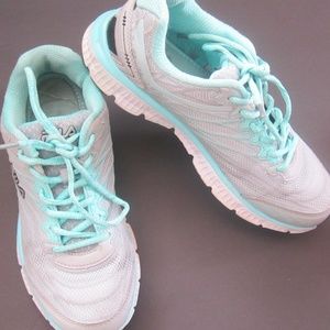 Mint Blue/Gray Fila Sneakers
